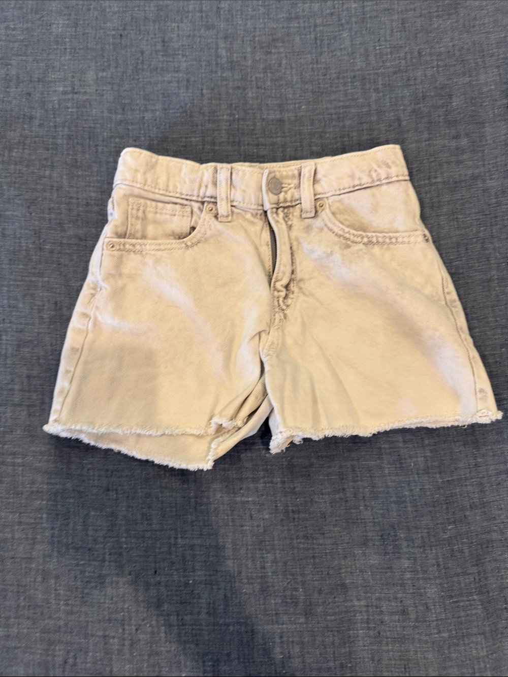 Old Navy Cream Frayed Hem Kids Denim Shorts